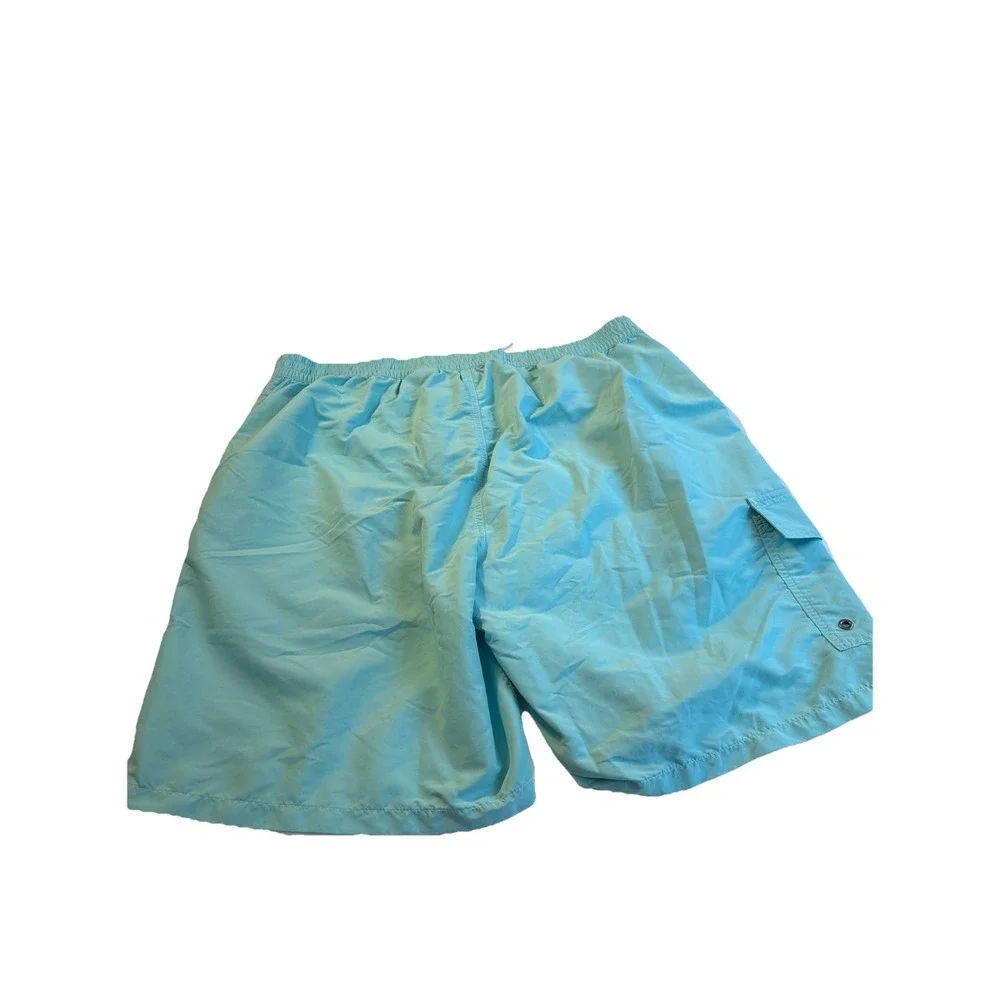 Polo Ralph Lauren Board Shorts Swim Azure Blue Cargo Pocket Y2K 90s‎ Men's XXL